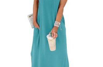 Sampeel Maxi Dresses for Women 2025 V Neck Long Beach Vacation Sundresses Summer