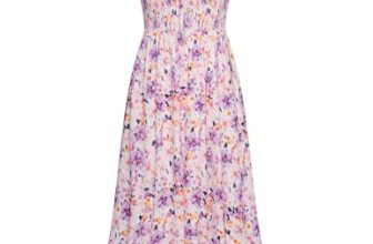 GRACE KARIN Women’s 2026 Summer Floral Boho Dress Square Neck Strapped Swing A L