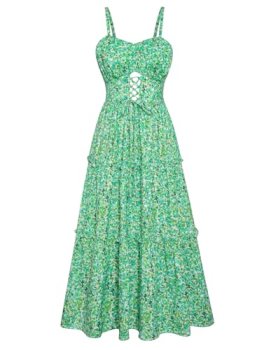 GRACE KARIN 2026 Women’s Spaghetti Vacation Sundress Summer Beach Flowy Boho Flo