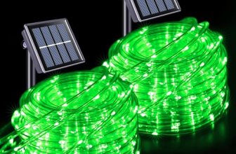 JMEXSUSS 2 * 200 LED Green Solar Rope Lights