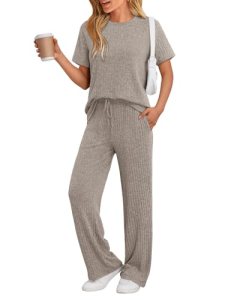 LILLUSORY Lounge Sets for Women 2 Piece Matching Summer Travel Outfits Spring Se