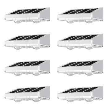 NIORSUN Solar Fence Lights,8 Pack Solars Deck Light