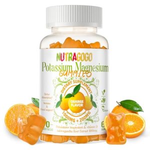 Potassium Magnesium Gummies,Potassium Supplement w/Ashwagandha