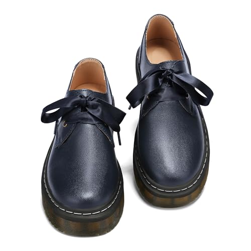 ilatyia Women’s Lightweight Breathable Lace-up Platform Chunky Loafers for Women