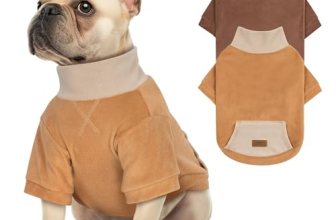 cyeollo 2 Pack Dog Sweater, Warm Soft Fleece Sweaters for Small Dogs Boy Girl Tu