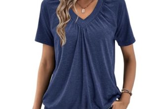 Gihgoew Summer Tops for Women 2024 Shorts Sleeve Womens Tops