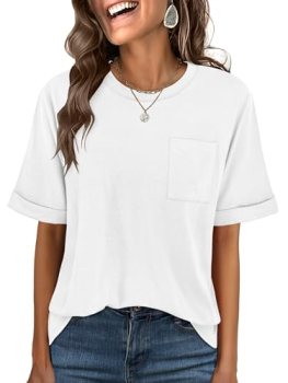 ANRABESS Women Oversized T Shirts Short Sleeve Summer Casual Loose Top Basic Tee
