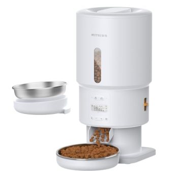 Automatic Cat Feeder – 5L Anti-Clog Cat Food Dispenser Keeps 2-15mm Dry Food Fre