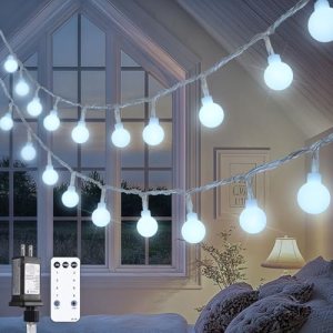 JMEXSUSS 100ft Globe String Lights Indoor Outdoor Waterproof