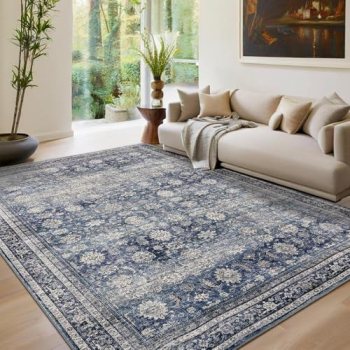 GarveeHome Washable Area Rugs 5×7 Vintage Printed Accent with Non-Slip Backing