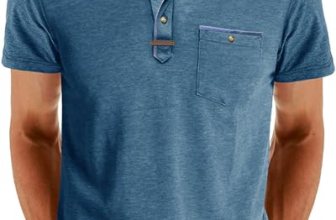 Angbater Mens Henley Shirts Short Sleeve Button T-Shirts Summer Athletic Lightwe