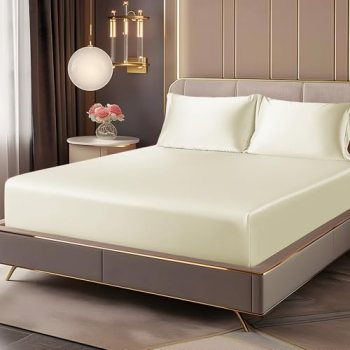 BEDELITE Satin Fitted Sheet and Pillowcases Set