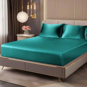 BEDELITE Satin Fitted Sheet and Pillowcases Set