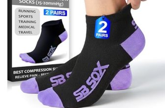 SB SOX 2-Pair Compression Running Socks for Men and Women