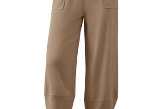 Jiflora Barrel Pants Women Harem Cotton Linen Pants Wide Leg Drawstring Elastic