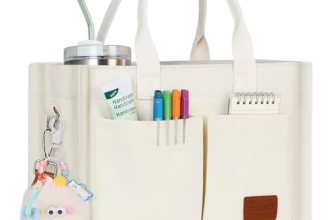 BECOJADDE Structured Canvas Tote Bag for Women