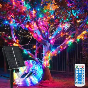 Solar Rope Lights Waterproof IP65 39FT 100LEDs 4 Pack Outdoor LED Outdoor Remote