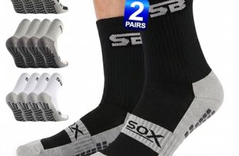 SB SOX 2-Pair Grip Socks for Men – Non Slip Athletic Traction Socks for Soccer