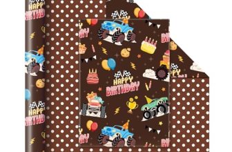 WERNNSAI Monster Truck Wrapping Paper Roll
