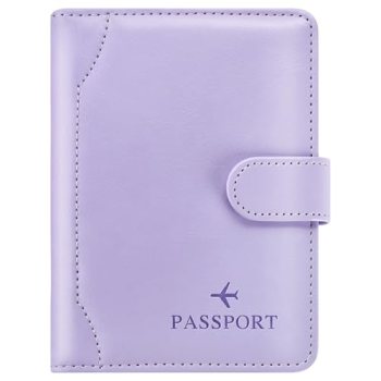 Herain Light Purple Passport Holder for Travel Cruise Essentials