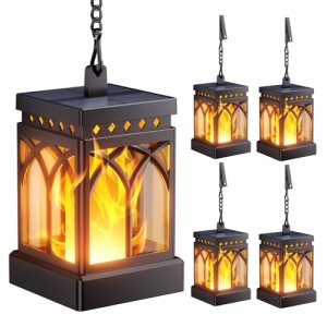 KOOPER 4 Pack Solar Lanterns Outdoor Waterproof