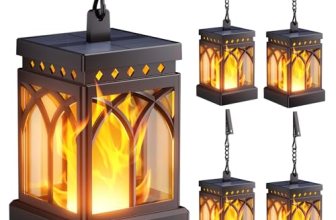 KOOPER 4 Pack Solar Lanterns Outdoor Waterproof