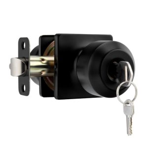 Goldenwarm Matte Black Entry Interior Door Knob
