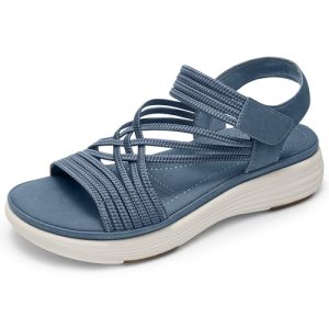 Vilanva Women’s Comfortable Walking Sandals (Navy Size 8)