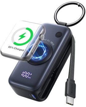 INIU SnapGo Portable Charger, Mini Power Bank for Apple Watch & Phone