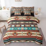 Feelyou Bohemian Aztec Bed in a Bag Boho Exotic 7 PCS Comforter Set with Sheets
