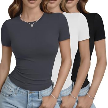GAYHAY 3 Pack Basic Tees for Women