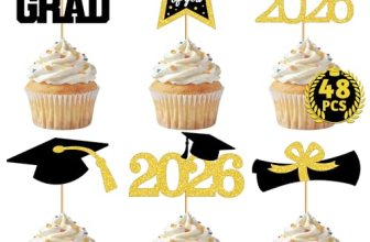 48 PCS Graduation Cupcake Toppers