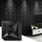 Greymond Black PVC 3D Wall Panels