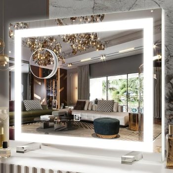 FENNIO Vanity Mirror with Lights，20″x23″ Lighted Makeup Mirror