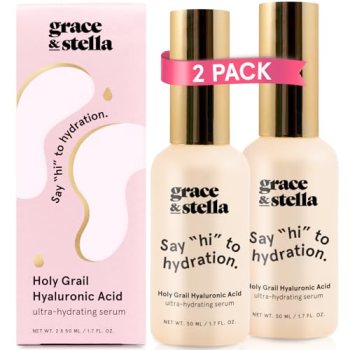 grace & stella Award Winning Hyaluronic Acid Face Serum (50ml/1.7 fl oz) Removes