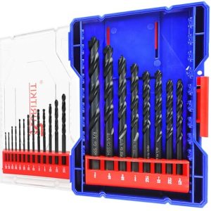 RURUTKIT 21Pcs M35 Cobalt Drill Bit Set for Hard Metal and Steel