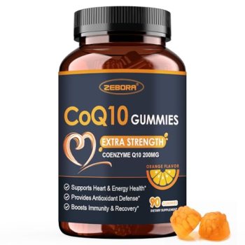 ZEBORA CoQ10 200mg Gummies, Coenzyme Q10 for Heart & Immune Health Support