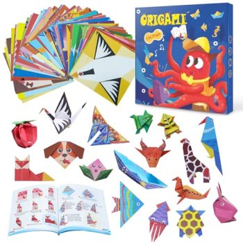 Origami Kit for Kids Ages 5-16, 116 pages with 54 Patterns & Instruction Book
