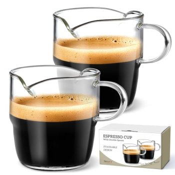 NETANY 6 OZ Espresso Cups Set of 2