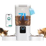 Frienhund Automatic Cat Feeder 2 Cats with Slow Feed: Dual Automatic Dog Feeder