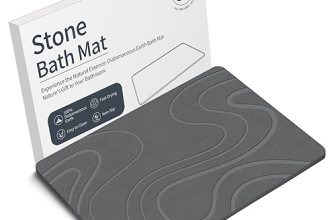 Veeloim Stone Bath Mat Diatomaceous Earth Shower Mat Non-Slip Super Absorbent Di