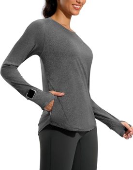 G Gradual Long Sleeve Workout Tops for Women Quick Dry Lightweight Running Athle
