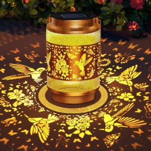 Mothers Day Gifts Solar Lanterns Outdoor Waterproof Hummingbird Garden Decor