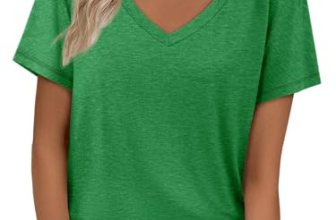 ATHMILE T St Patricks Day Shirts Short Sleeve V Neck Tees for Women Fashion Tops
