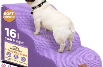 Zerbuger Dog Ramp and Stair for Bed 16″ H-20 H