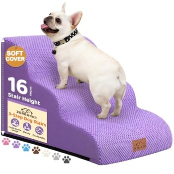 Zerbuger Dog Ramp and Stair for Bed 16″ H-20 H