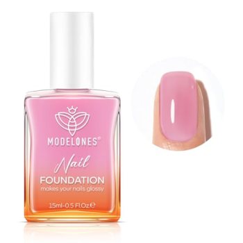 modelones Nail Strengthener Jelly Purple Pink Nail Repair for Damaged Nails Stre