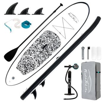 FEATH-R-LITE Inflatable Stand Up Paddle Board 10’x30”x6” Ultra-Light (16.7lbs)