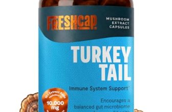 FreshCap Mushrooms Premium Organic Turkey Tail Supplement Capsules