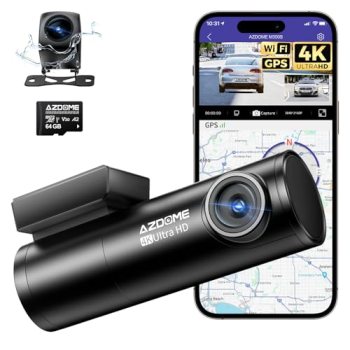 AZDOME M300S 4K Ultra HD Dual Dash Cam Front and Rear